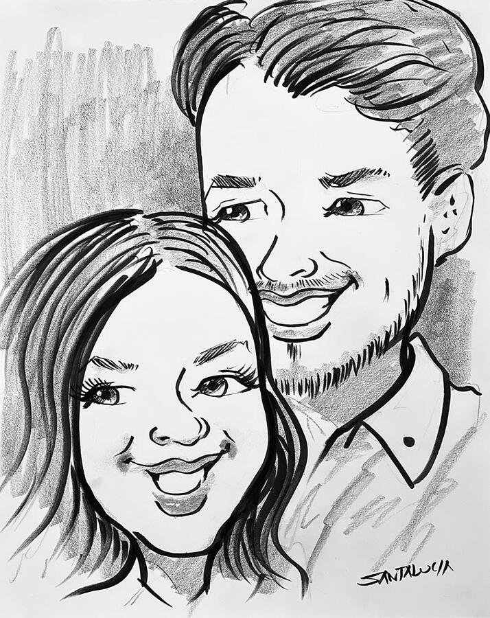Montreal Caricature artist for Couples Artiste Caricature Montreal